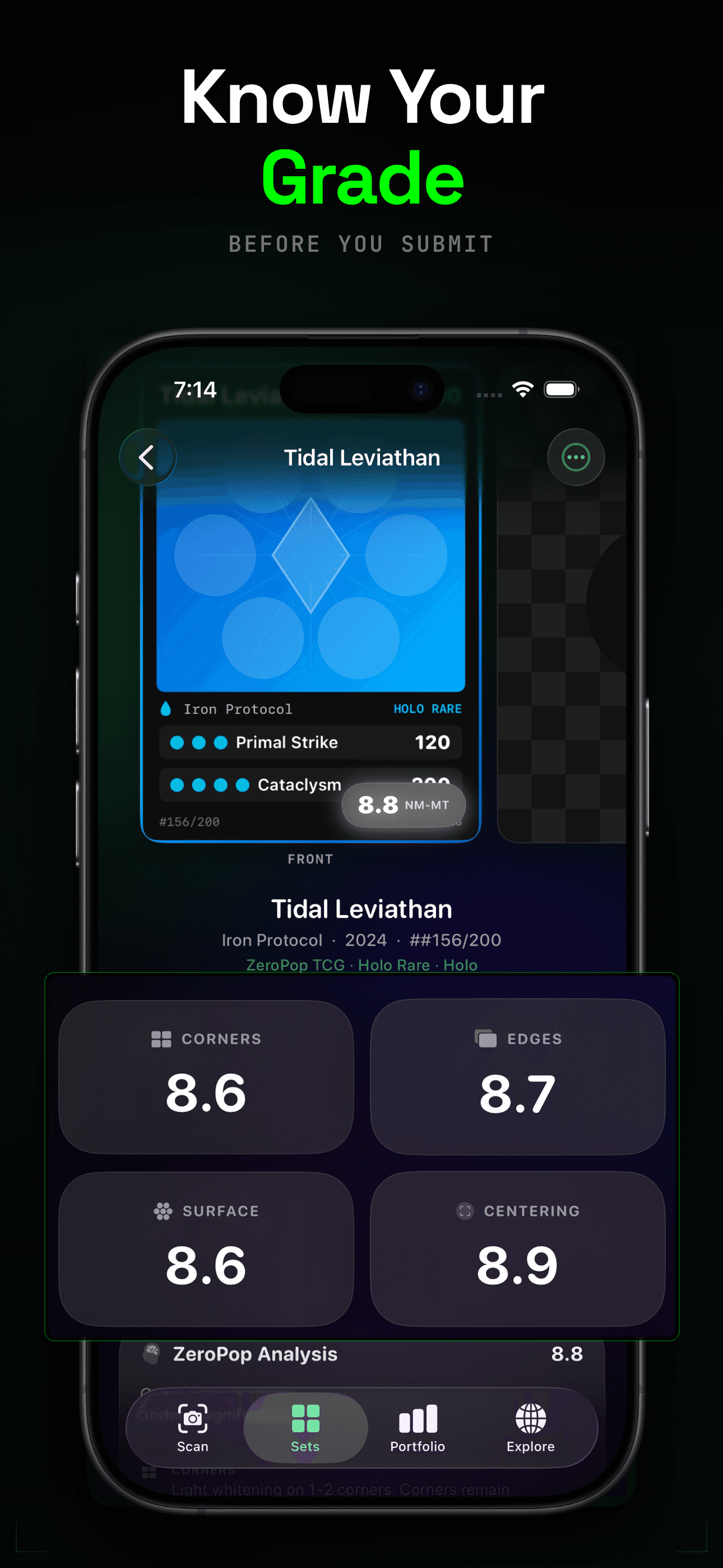 Know your grade before you submit with sub-grade breakdown