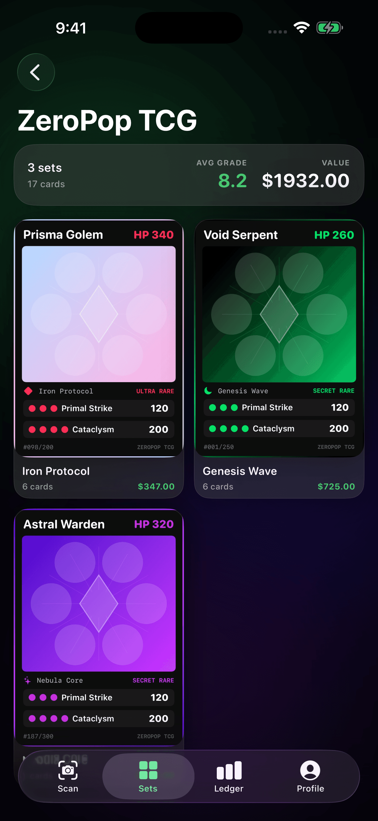 Profile with subscription plan and scan usage