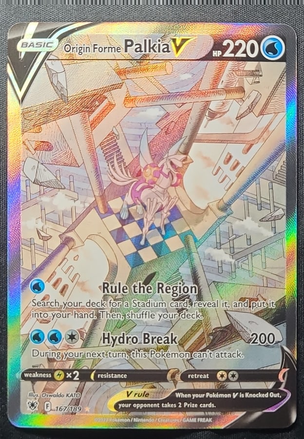 Origin Forme Palkia V alternate full art 167/189, Astral Radiance, ZeroPop community scan