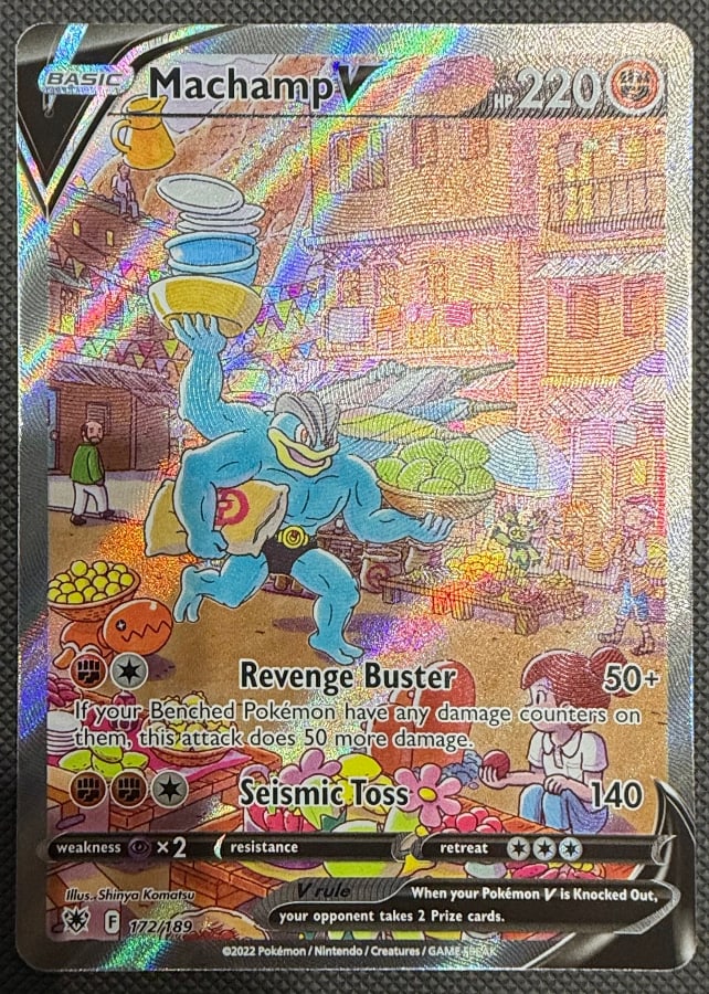 Machamp V alternate full art 172/189, Astral Radiance, ZeroPop community scan
