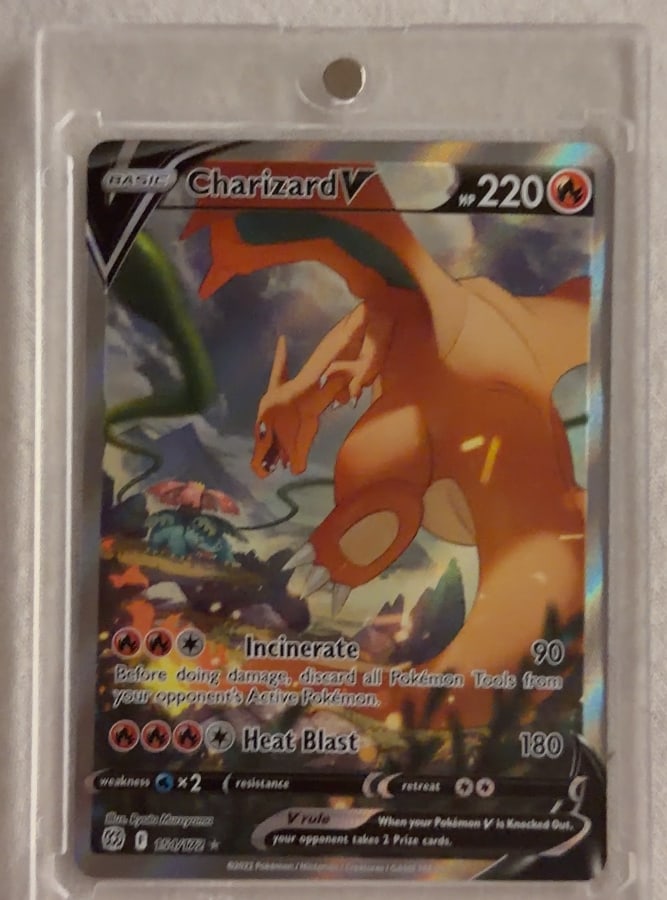 Charizard V alternate full art 154/172, Brilliant Stars, ZeroPop community scan