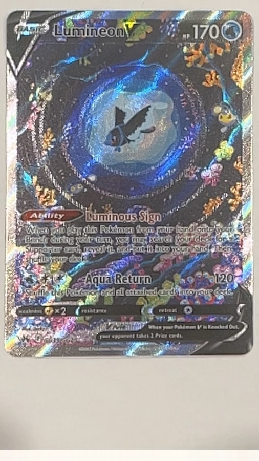 Lumineon V alternate full art 156/172, Brilliant Stars, ZeroPop community scan