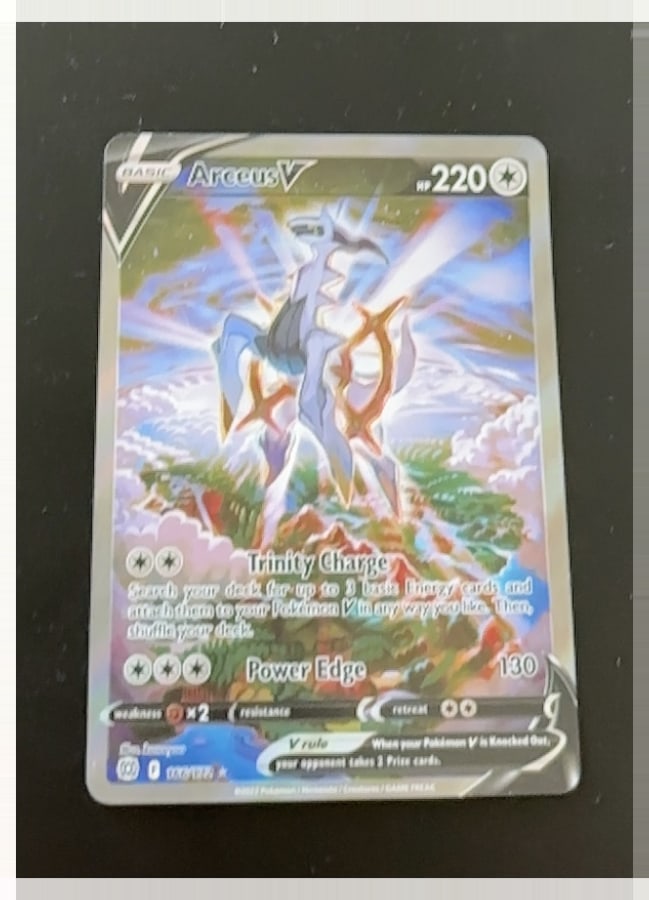 Arceus V alternate full art 166/172, Brilliant Stars, ZeroPop community scan