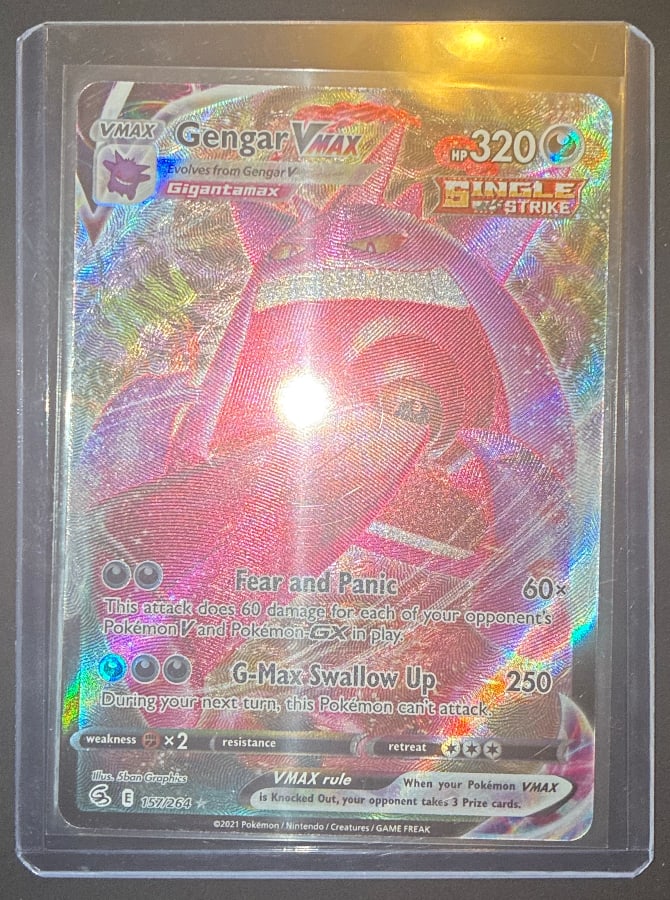 Gengar VMAX 157/264, Fusion Strike, ZeroPop community scan