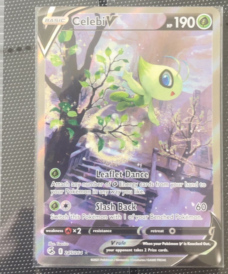 Celebi V alternate full art 245/264, Fusion Strike, ZeroPop community scan