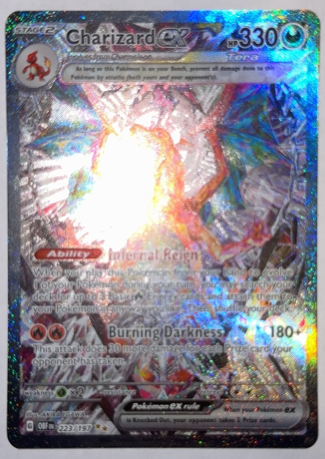 Charizard ex 223/197, Obsidian Flames, ZeroPop community scan