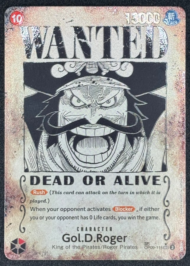 Gol.D.Roger OP09-118 SP parallel, Emperors in the New World, ZeroPop community scan