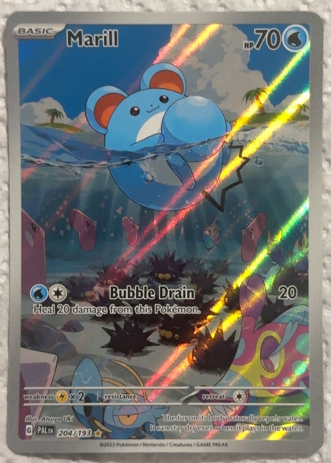 Marill 204/193, Paldea Evolved, ZeroPop community scan