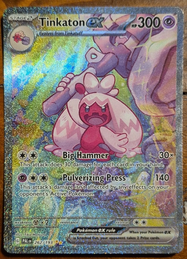 Tinkaton ex 262/193, Paldea Evolved, ZeroPop community scan