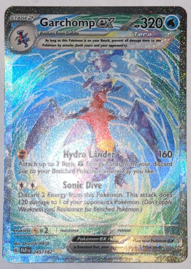 Garchomp ex 245/182, Paradox Rift, ZeroPop community scan