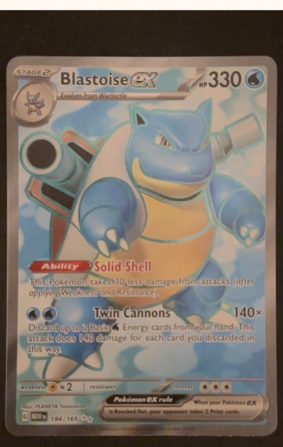 Blastoise ex 184/165, Pokemon 151, ZeroPop community scan