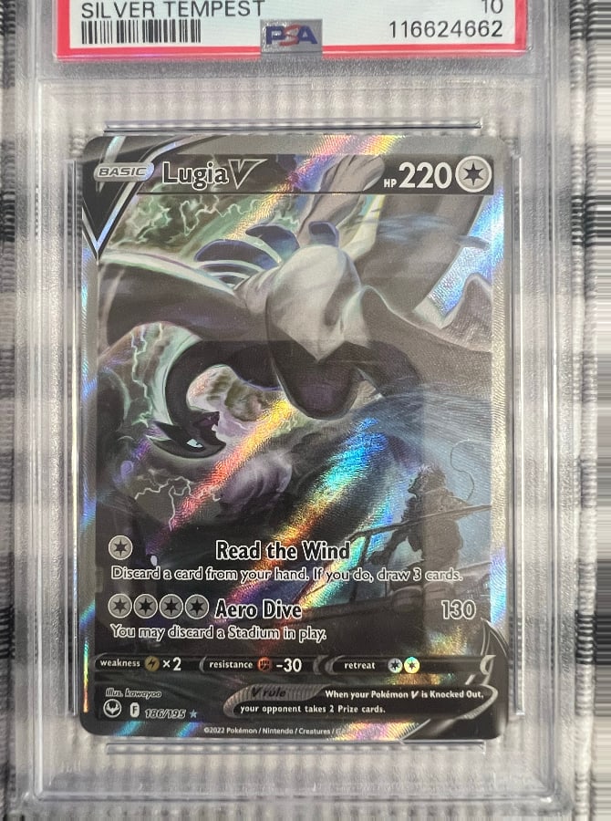 Lugia V alternate full art 186/195, Silver Tempest, ZeroPop community scan