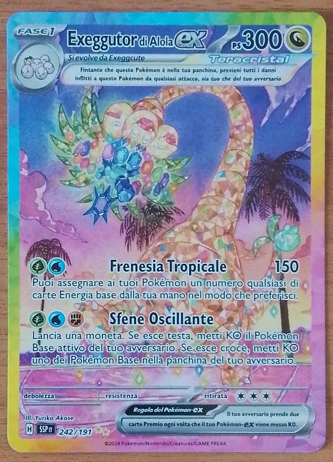 Alolan Exeggutor ex 242/191, Surging Sparks, ZeroPop community scan