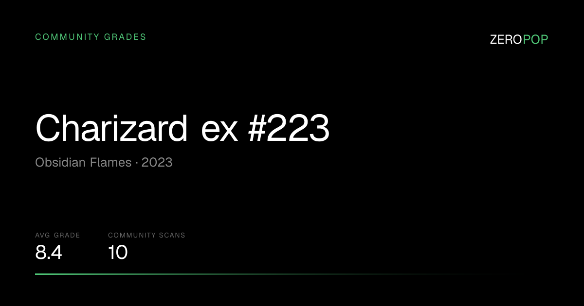Charizard ex #223 Grades & Value | Obsidian Flames