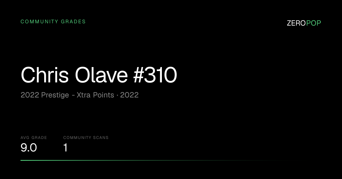 Chris Olave #310 Grades & Value