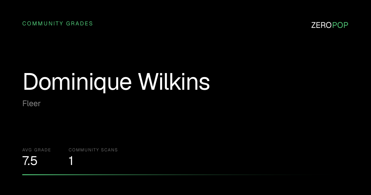 Dominique Wilkins Grades & Value | Fleer