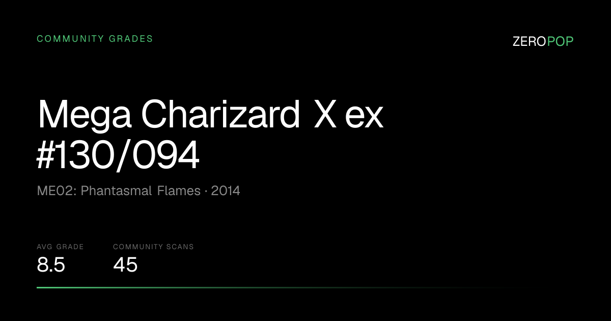 Mega Charizard X ex #130/094 Price & Grades | ZeroPop